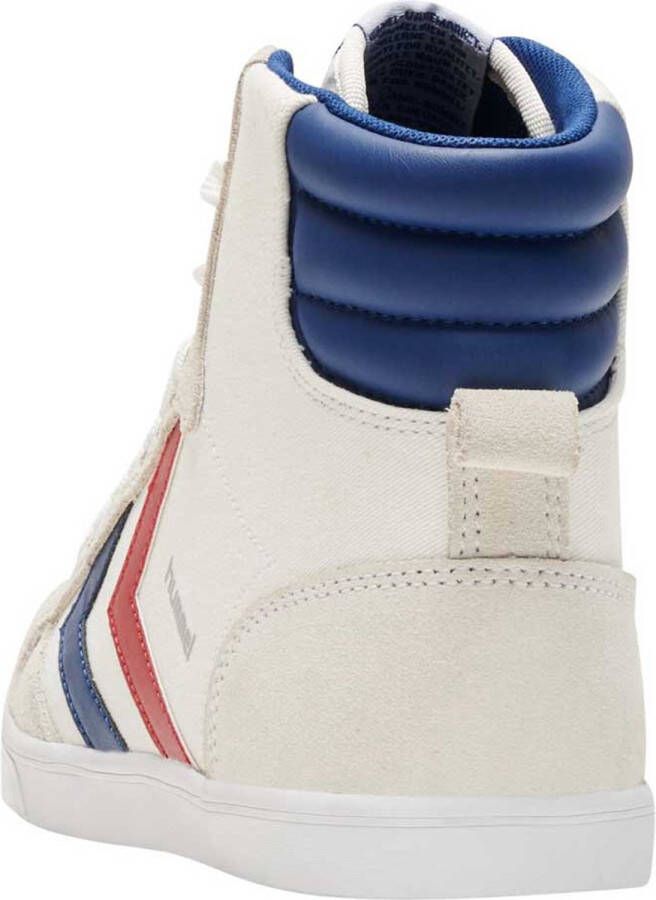 hummel Slimmer Stadil Hoge Sneakers White Blue Red Gum Heren