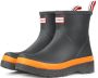 Hunter Play Short Speckle Sole Wellington Boots Regenlaarzen Donkerblauw Oranje - Thumbnail 4
