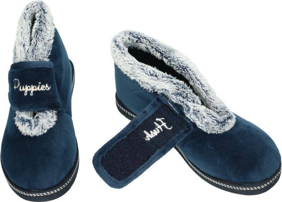 Hush Puppies -Dames blauw donker pantoffels