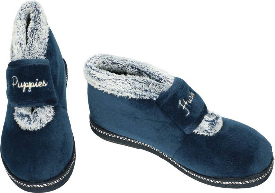 Hush Puppies -Dames blauw donker pantoffels