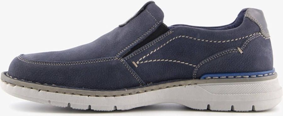 Hush Puppies leren heren instappers Blauw Uitneembare zool