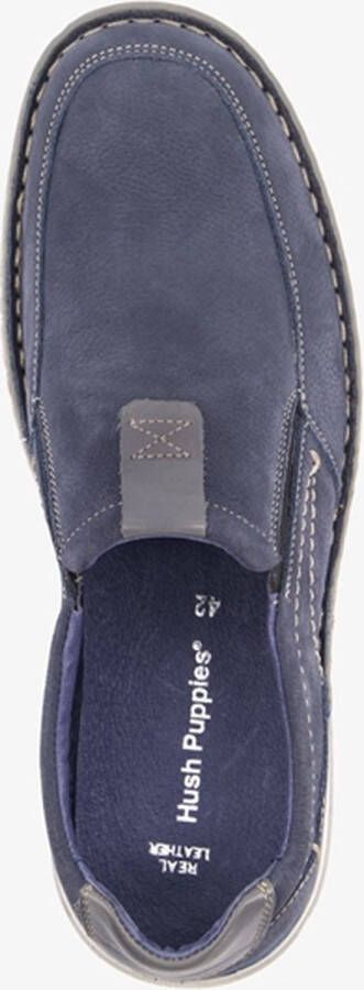 Hush Puppies leren heren instappers Blauw Uitneembare zool