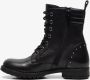 Hush Puppies leren meisjes veterboots Zwart - Thumbnail 3