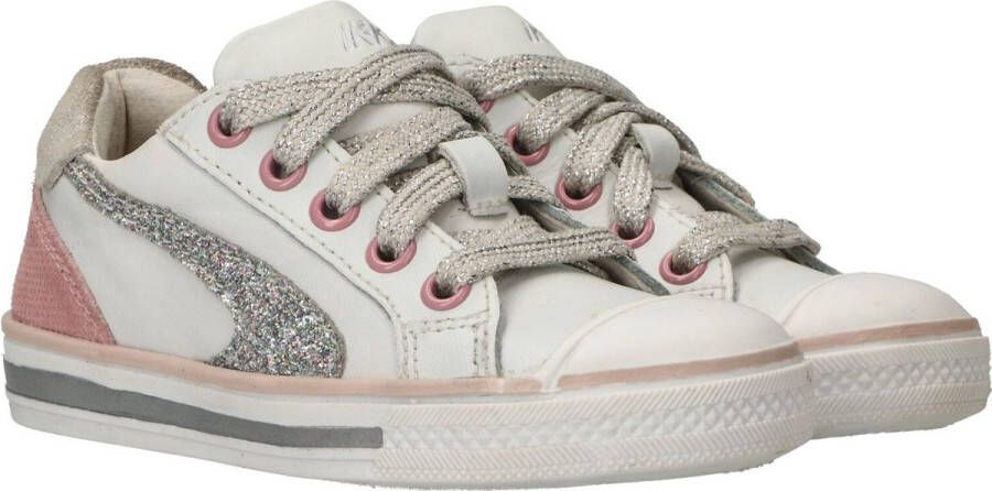 Ikke IK-KE Sneaker Meisjes Wit zilver roze - Foto 2
