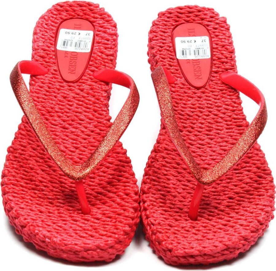 Ilse Jacobsen Dames Teenslippers Cheer Rood