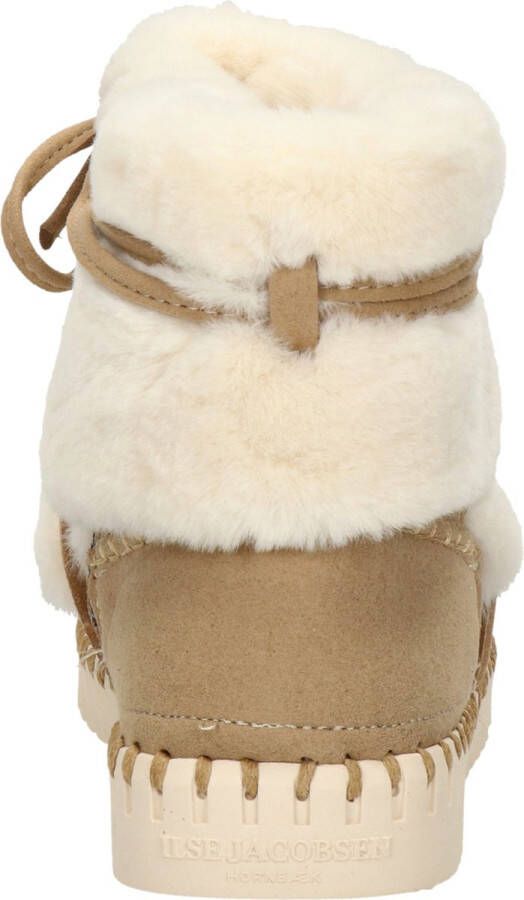 Ilse Jacobsen Enkellaarsjes Dames Laarzen Damesschoenen Suède Tulip 6072 Beige
