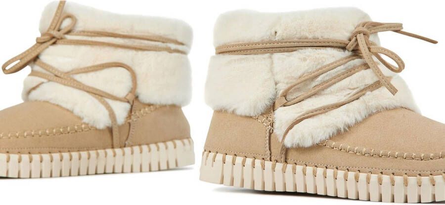 Ilse Jacobsen Enkellaarsjes Dames Laarzen Damesschoenen Suède Tulip 6072 Beige