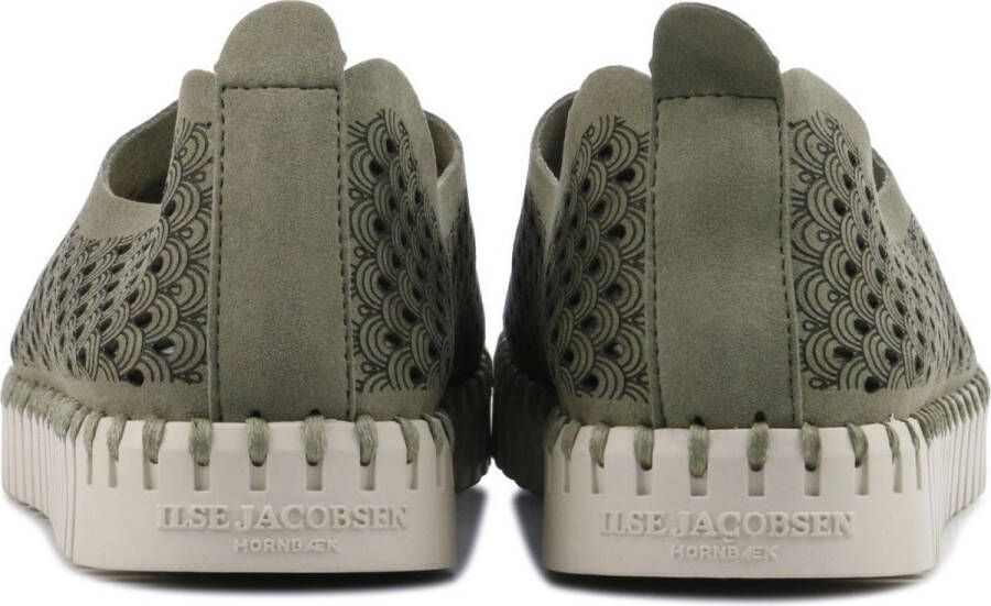 Ilse Jacobsen Instappers Dames Instapschoenen Damesschoenen Canvas Tulip 3275 Groen