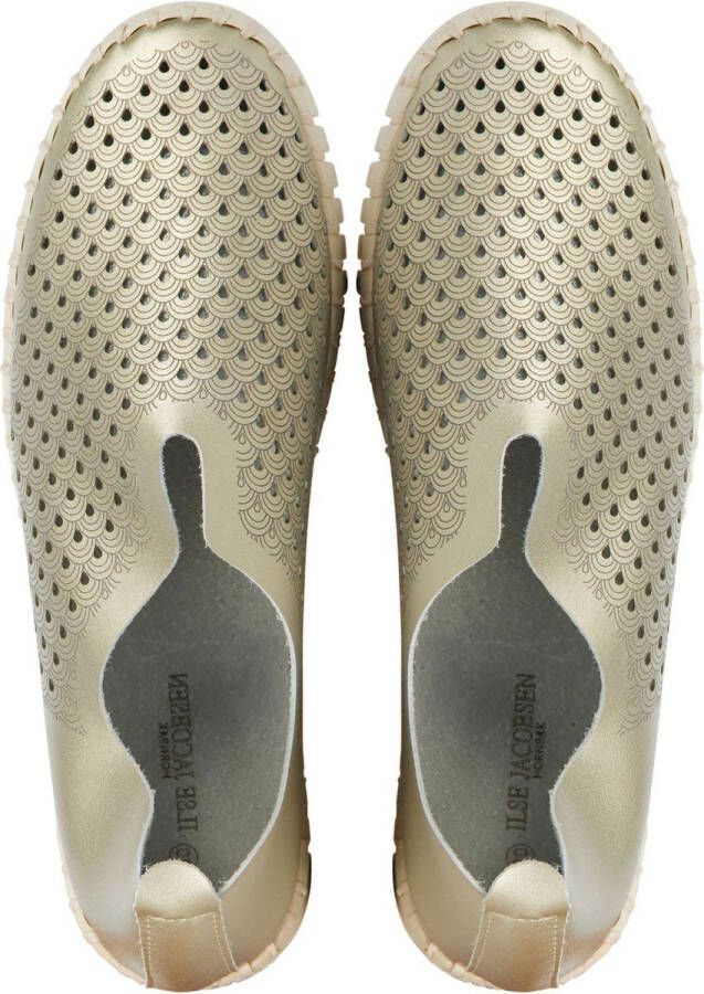 Ilse Jacobsen Instappers Dames Instapschoenen Damesschoenen Imitatieleer Tulip 3576 Goud