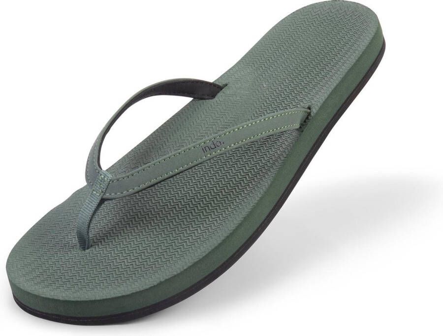 Indosole Essential Flip Flop Teenslippers Zomer slippers Dames Groen - Foto 5