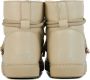 INUIKII Enkellaarsjes Dames Outdoor Snowboots Damesschoenen Leer Full Leather Beige - Thumbnail 9