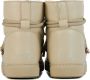 INUIKII Enkellaarsjes Dames Outdoor Snowboots Damesschoenen Leer Full Leather Beige - Thumbnail 3