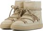 INUIKII Enkellaarsjes Dames Outdoor Snowboots Damesschoenen Leer Full Leather Beige - Thumbnail 5