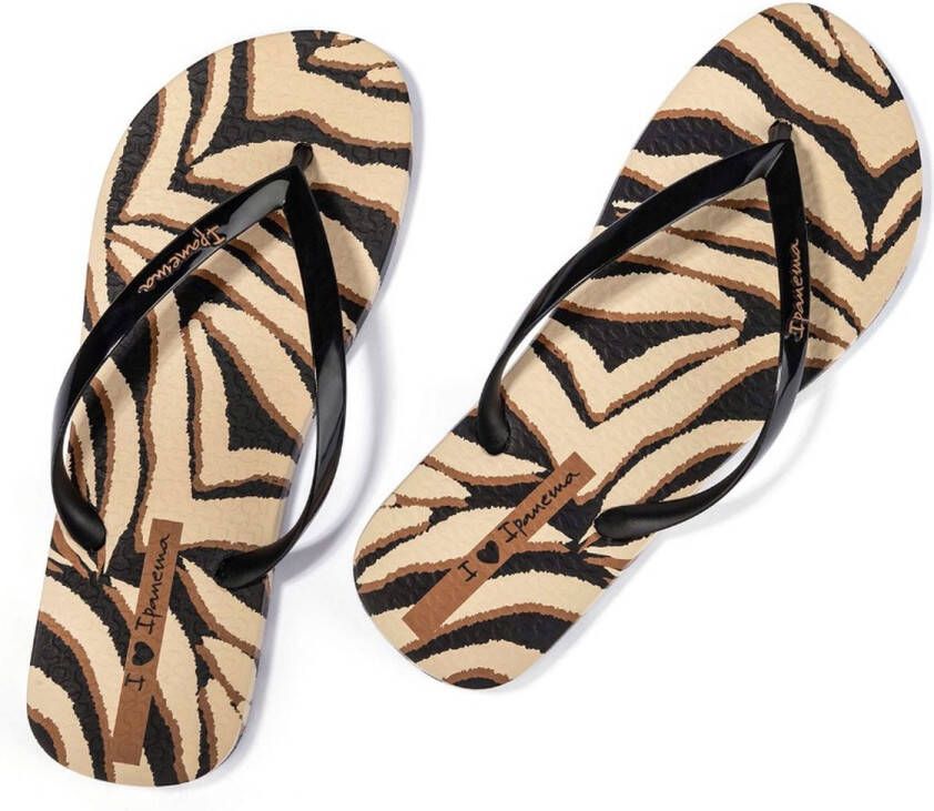 Ipanema Animale Slippers Dames Black Beige