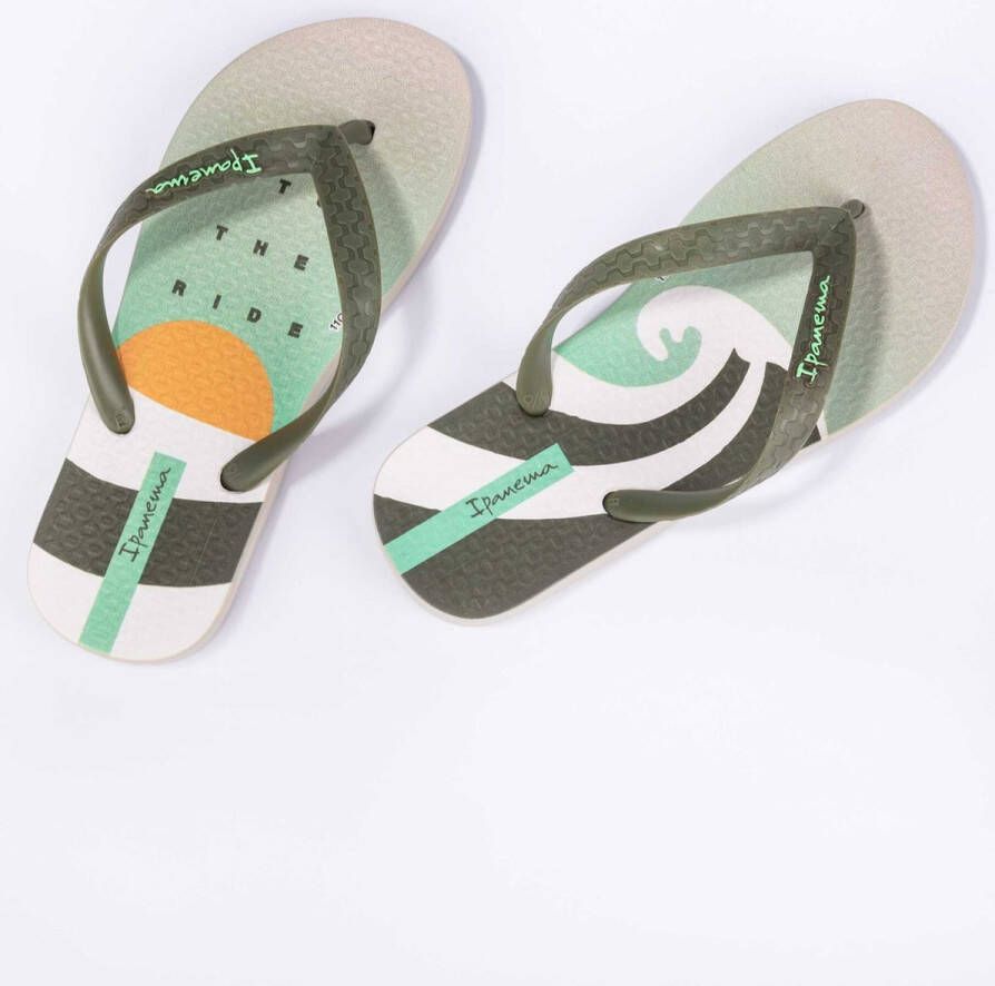 Ipanema Classic Kids Slippers Unisex Junior Beige Green