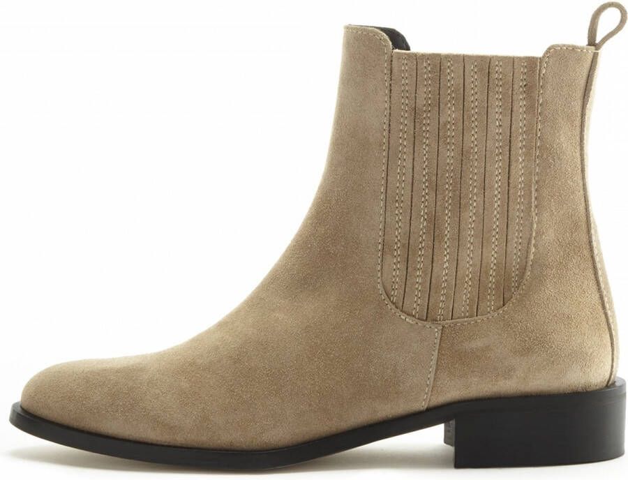 Isabel Bernard Vendôme Dames Chelsea Boots Leer;Suède Taupe