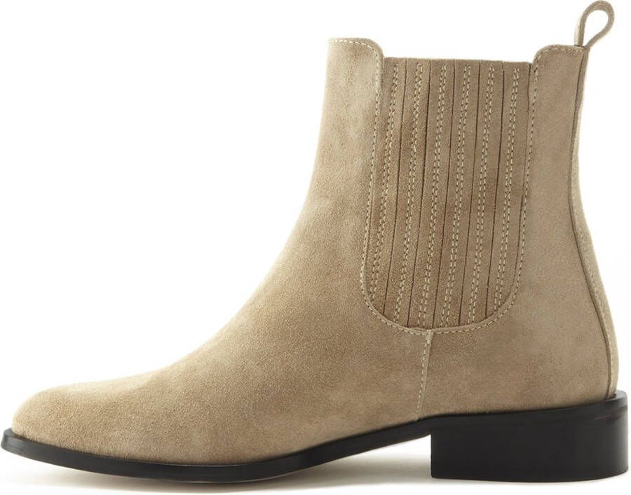 Isabel Bernard Vendôme Dames Chelsea Boots Leer;Suède Taupe