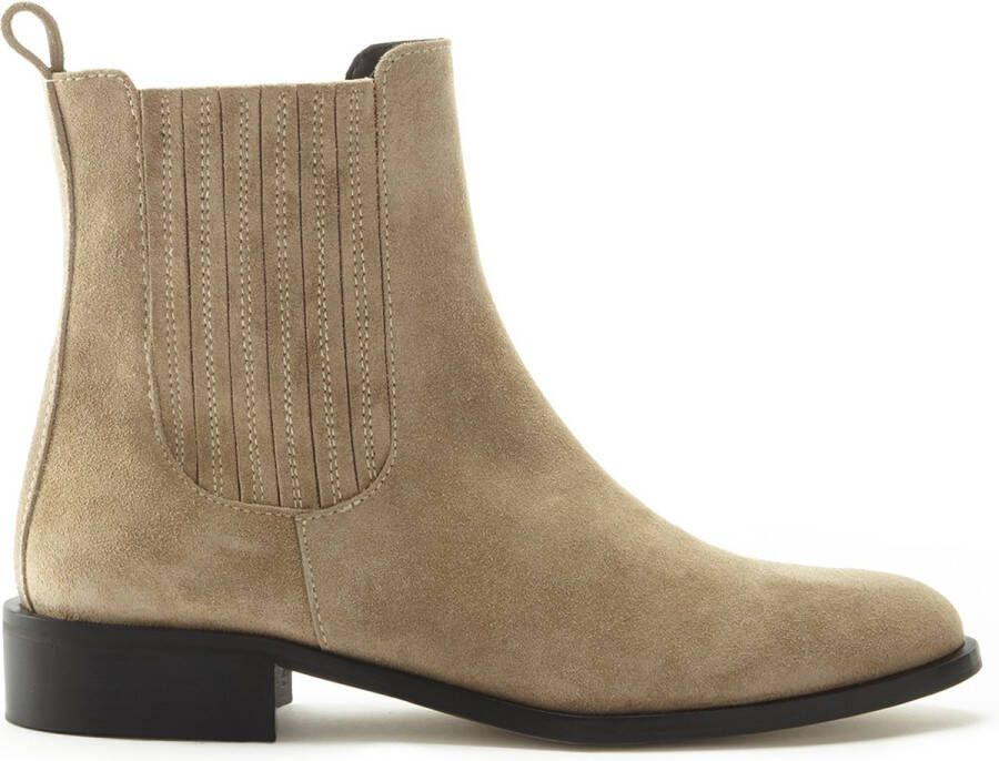 Isabel Bernard Vendôme Dames Chelsea Boots Leer;Suède Taupe