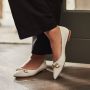 Isabel Bernard Slippers & Mules Vendôme Elita Calfskin Leather Ballerinas in wit - Thumbnail 6