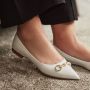Isabel Bernard Slippers & Mules Vendôme Elita Calfskin Leather Ballerinas in wit - Thumbnail 9