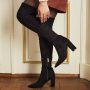 Isabel Bernard Boots & laarzen Vendôme Fem Suede Stretch Overknee Boots in zwart - Thumbnail 6