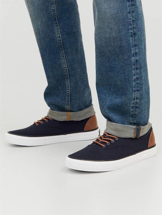 JACK & JONES Curtis Casual Canvas Sneakers Navy Blazer Heren