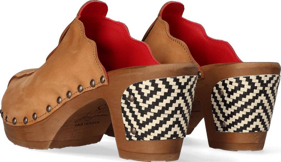 Jan Jansen Knock On Wood Dames Clogs Cuoio Bruin Nubuck JJ27.cuoio - Foto 2