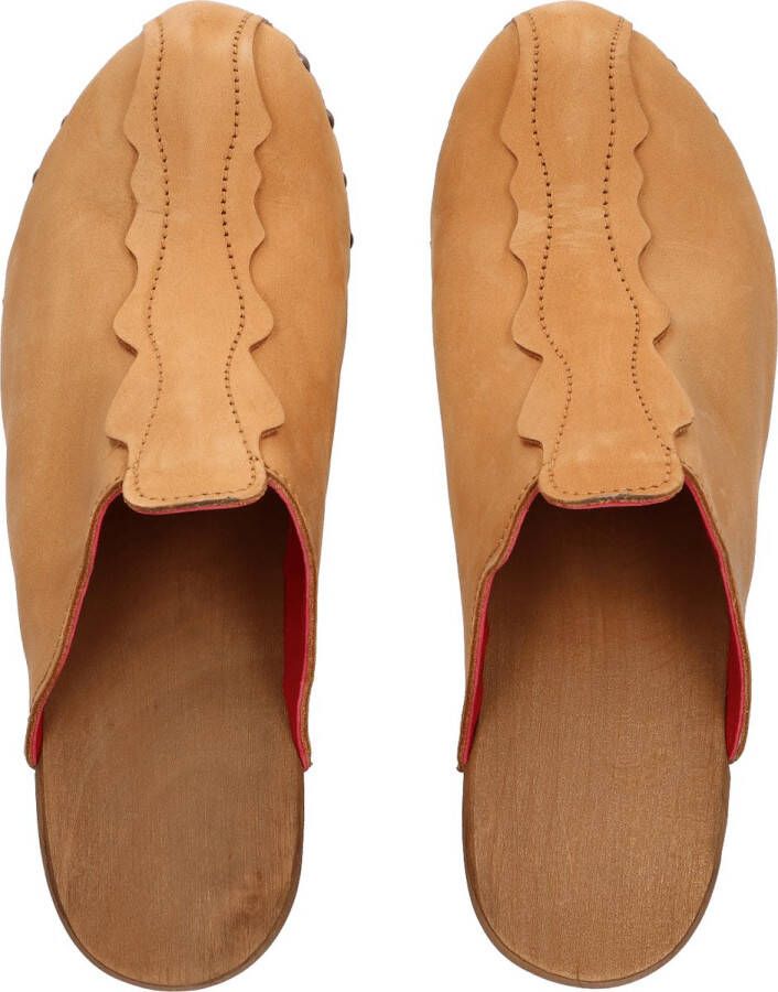 Jan Jansen Knock On Wood Dames Clogs Cuoio Bruin Nubuck JJ27.cuoio