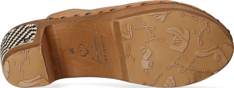 Jan Jansen Knock On Wood Dames Clogs Cuoio Bruin Nubuck JJ27.cuoio - Foto 6