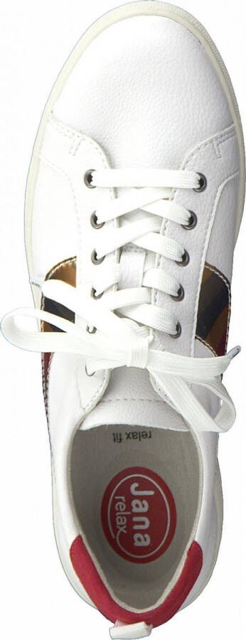 Jana Dames Sneaker 23617-198 Wit Multi
