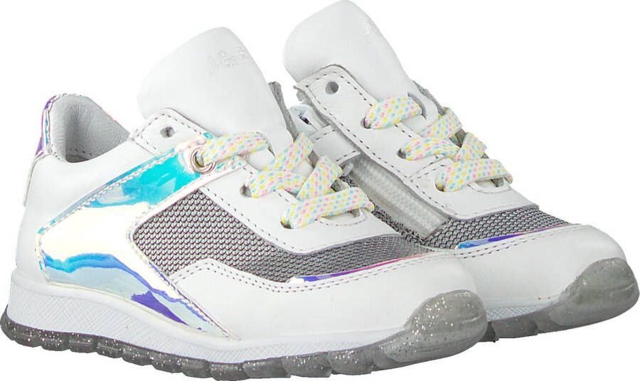 Jochie & Freaks 20104 Lage sneakers Leren Sneaker Meisjes Wit