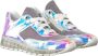 Jochie & Freaks 20500 Lage sneakers Leren Sneaker Meisjes Kids Zilver - Thumbnail 2