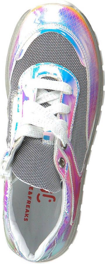 Jochie & Freaks 20500 Lage sneakers Leren Sneaker Meisjes Zilver