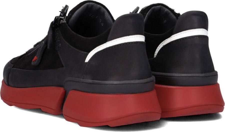 Jochie & Freaks Benjamin Lage sneakers Leren Sneaker Jongens Zwart