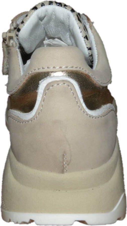 Jochie & Freaks Lole Lage sneakers Leren Sneaker Meisjes Kids Beige