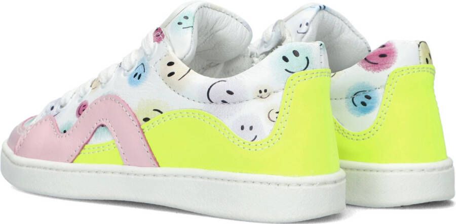 Jochie & Freaks Zoe Lage sneakers Leren Sneaker Meisjes Wit