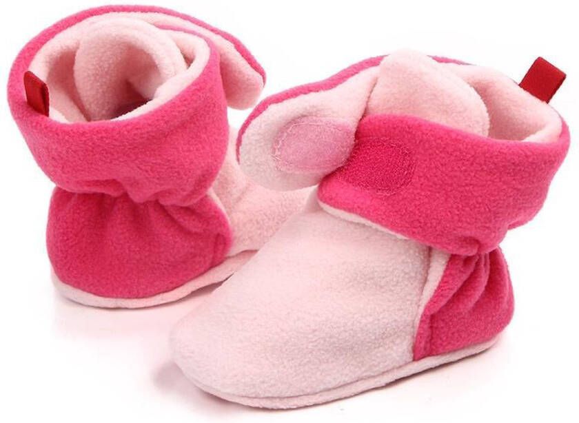 Jodeledokie Roze babysloffen Katoen Zachte zool