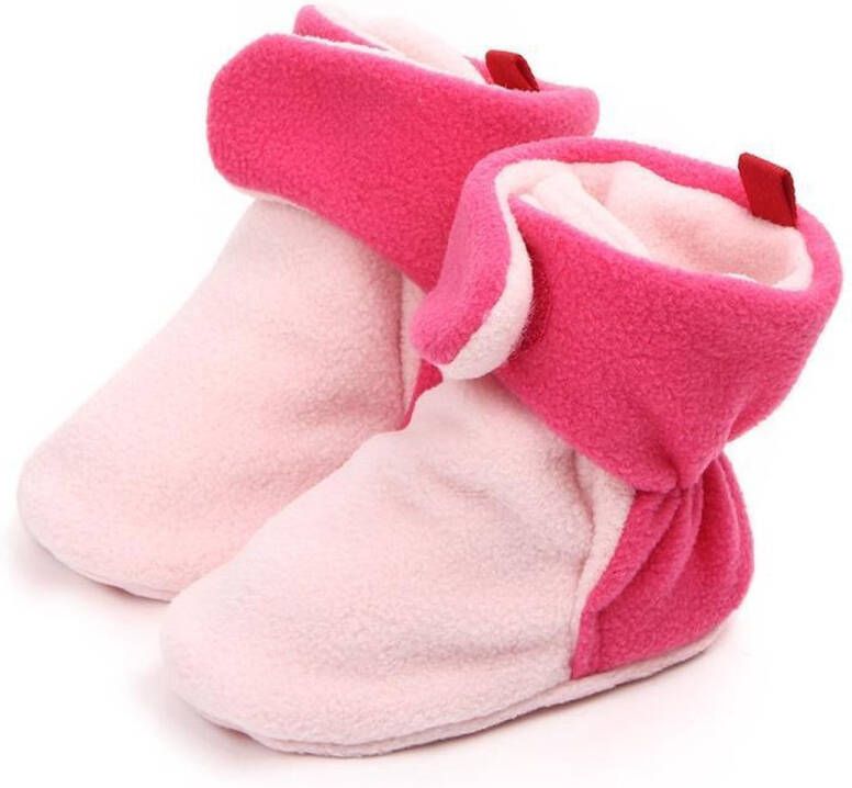 Jodeledokie Roze babysloffen Katoen Zachte zool
