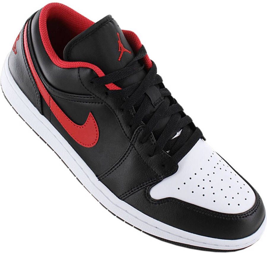 Jordan AIR 1 Low Heren Sneakers Schoenen Leer Zwart-Wit 553558