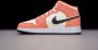 Air Jordan 1 Mid 'Orange Suede' (GS) DV1336-800 oranje suede sneakers hoog - Thumbnail 2