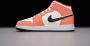 Jordan Air Nike Air Jordan 1 Mid SE (GS) Orange Suede DV1336 - Thumbnail 2