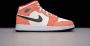 Air Jordan 1 Mid 'Orange Suede' (GS) DV1336-800 oranje suede sneakers hoog - Thumbnail 5