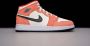 Jordan Air Nike Air Jordan 1 Mid SE (GS) Orange Suede DV1336 - Thumbnail 5