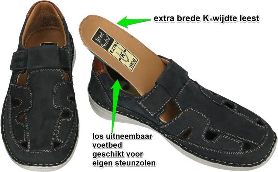 Josef Seibel ANVERS 81 Volwassenen Heren sandalen Blauw