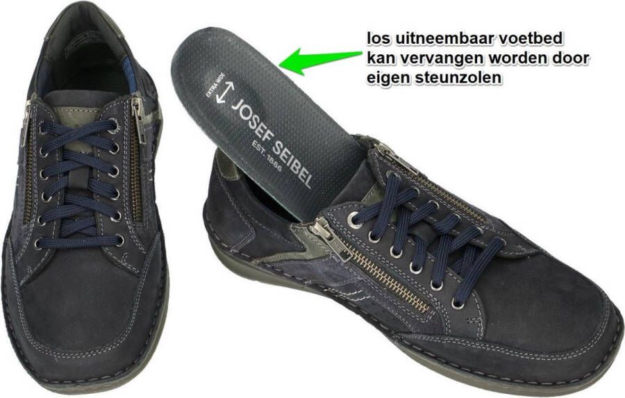 Josef Seibel Anvers 87 Volwassenen Heren sneakersVrije tijdsschoenen Blauw