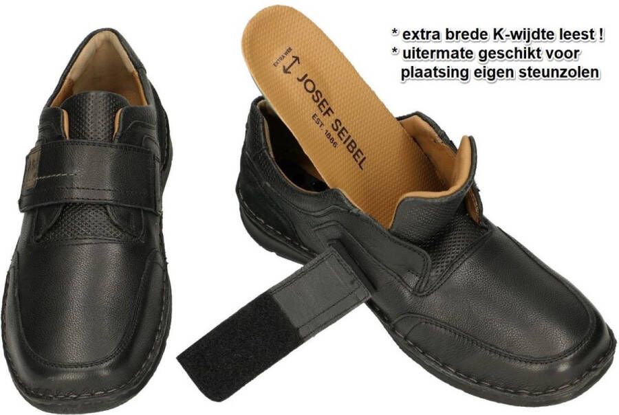 Josef Seibel -Heren zwart casual schoenen