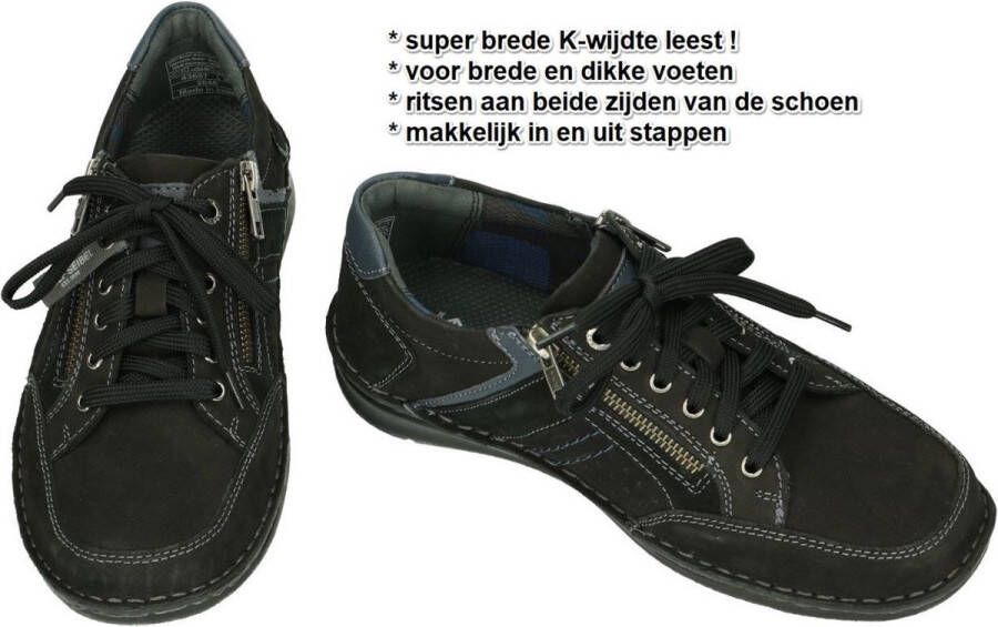 Josef Seibel -Heren zwart sneakers