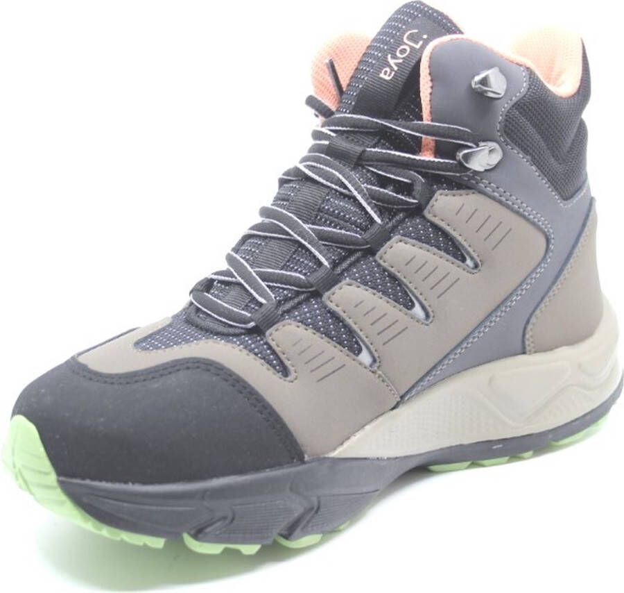 Joya SIERRA STX W BR BL 943out Zwart taupe combi halfhoge dames wandelschoenen met schokdempende zolen - Foto 4