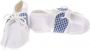 Junior joy Babyschoenen Newborn Junior Wit Met Blauwe Ruitjes - Thumbnail 2