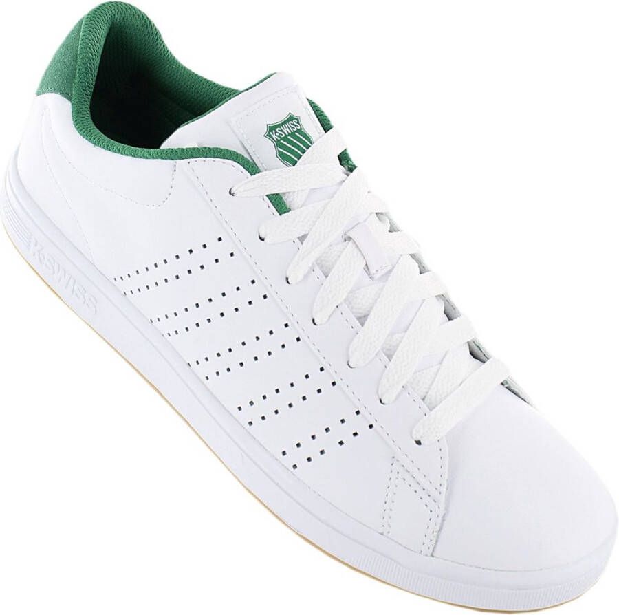 K-Swiss Court Casper leren heren sneakers wit